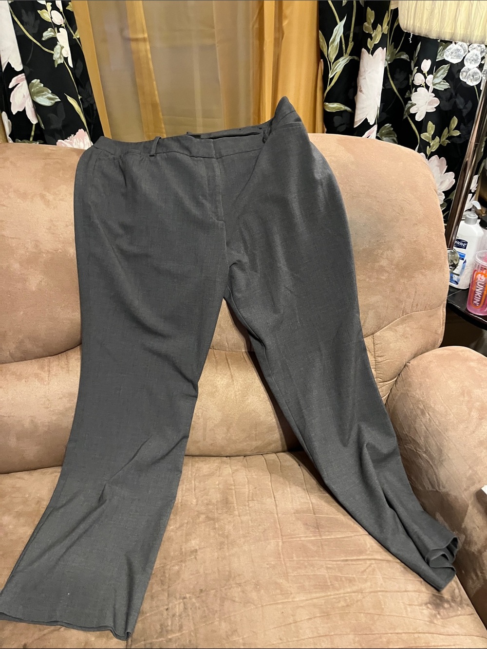 Worthington Straight Leg Dress Pants in Charcoal Gray
